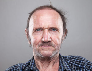 Closeup portriat of an elderly man